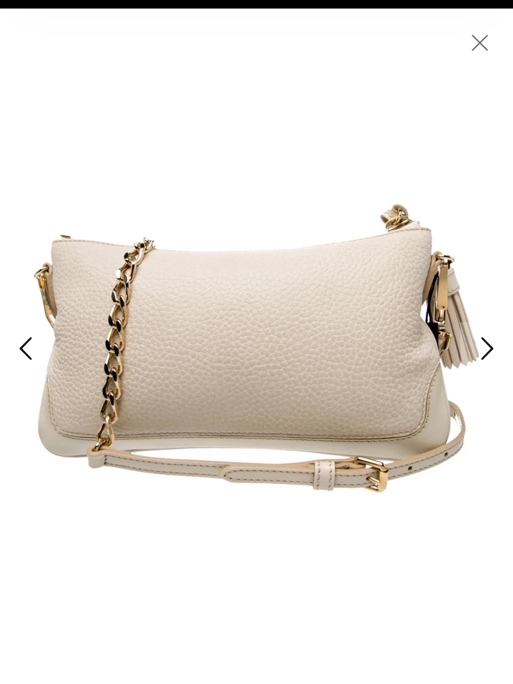 BURBERRY Leather Crossbody Bag in Cream - Picture 4 of 7